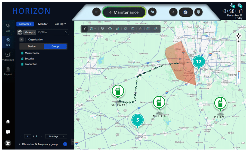 HORIZON_Distpatch_Location Map